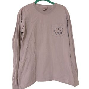 Ivory Ella Women’s Dusty Purple Long Sleeve Shirt Blue Patterned Elephant Small